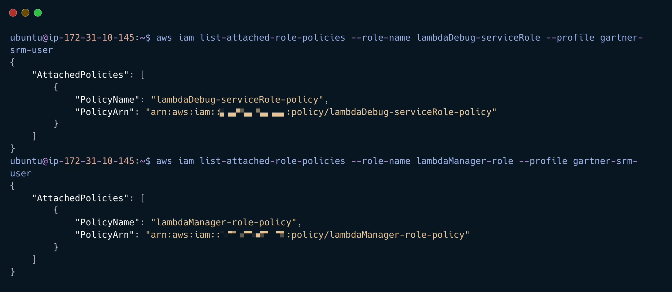 ListRolePolicies
